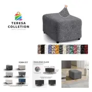 Ottoman Cover Stool Cover Pouf Slipcover - Soft Polyester Fabric Slipcover - ...