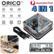 ORICO Transparent 4-Port USB 3.0 HUB Expansion Multi Splitter Adapter Laptop Mac