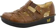 [Alegria by PG Lite] Alegria Women's Pesca Fisherman Leather Sandal, Tawny, 11.5-12