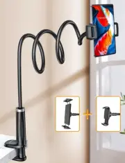 Gooseneck Phone Holder Tablet Stand for Bed:[Swivel Base] Adjustable Flexible...