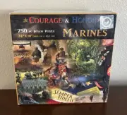 Courage & Honor Marines 750 Piece Jigsaw Puzzle Finished Size 24”x18” New Sealed
