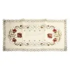 Luxury Oval Vintage Embroidered Lace Tablecloth Floral Table Cloth/Mat 40*85cm