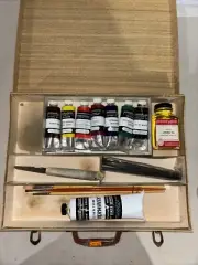 8 Tubes Permanent Pigment Oil Paints Linseed Oil Brushes Knife Charcoal Sticks