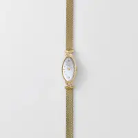 在飛比找momo購物網優惠-【agete】橢圓鑽石腕錶