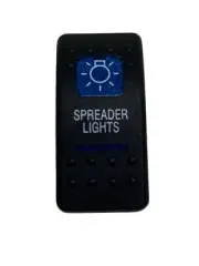 Carling Blue Lighted " Spreader Lights" Rocker Switch Cover