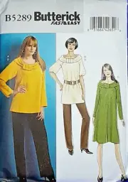 Butterick 5289 size 8-10-12-14 Shirt Blouse Pants clothing pattern