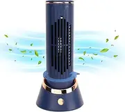 Tower Desk Fan, Quiet Portable Bladeless Fan with 3 Speeds, 120° Oscillating, Unique Airflow, 4000mAh Electric Standing Table Fan, for Home Office Bedroom