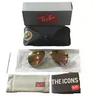 Ray Ban Sunglasses 0RB3025 019/Z2 Gold Brown Copper Mirror Pink Aviators