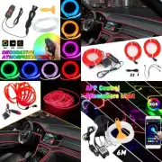 Red /RGB LED Universal Interior Car Atmosphere Wire Light Strip Decorative Bar (for: Renault)