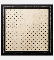 [Valentino] Valentino Chez Valentino polka-dot silk scarf One Size white