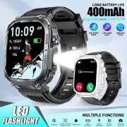 LaNikar Mens Smartwatch Waterproof Compass Flashlight Fitness Tracker