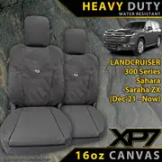 Toyota Landcruiser 300 Series Sahara/Sahara ZX XP7 Heavy Duty Canvas 2x Front Seat Covers (Made to Order)