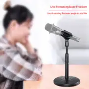 Desktop Mic Stand with Mic Clip Adjustable Microphone Stand Table Mic Support