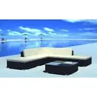 Modular Garden Sofa Set 6 Pcs Poly Rattan Patio Lounge Furniture With Cushions