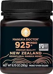 MANUKA DOCTOR - MGO 925+ Manuka Honey Monofloral, 100% Pure New Zealand Honey. Certified. Guaranteed. RAW. Non-GMO (250g)