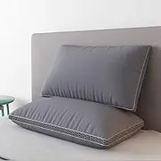 Sweetlove Premium Pocket Sprung Pillow 2 Pack for Back and Side Sleepers – Medium Support with Miniature Pocket Springs for Flexibility and Comfort – Breathable Cotton Cover (Grey-2 Packs)