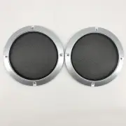 2- 5" Speaker Cover For Car Audio DJ PA Speaker Silver Gray ABS Frame Metal Mesh