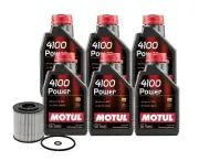 6L Motul 4100 POWER 15W50 Wix XP Filter Motor Oil Change Kit API SL/CF For Mazda