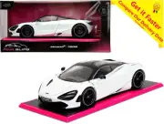 Jada Toys Pink Slips White McLaren 720S 1:24 Scale Diecast Model Car