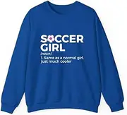 [X.Style] Soccer Girl Definition ds035 Sweater Royal XL