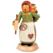 New in Box - Müller - Mueller - Gingerbread Saleswoman - Incense Smoker - Large