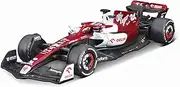 [Bburago] Alfa Romeo F1 Team Orlen C42 (2022): 1:43 Scale Model Car, 24 Guanyu Zhou, with Driver, Hard Case, Red/White (18-38068Z)