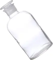 CATIEBYE 1Pc Glass Narrow Mouth Reagent Bottle with Scale for Laboratory Use Glass Reagent Bottle for Accurate Measurements Chemistry Experiments