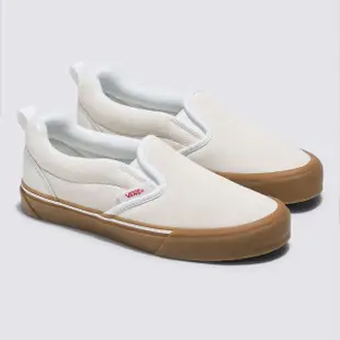 【VANS 官方旗艦】Knu Slip 男女款米白色麵包滑板鞋