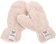 [ROMISBABA] 1 Pair Winter Plush Mittens Cartoon Warm Thickened Gloves Skiing Snow Gloves