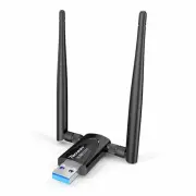 Wireless USB WiFi Adapter for Desktop PC, AC1300Mbps Network Dongle with Dual...