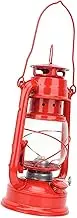 Hurricane Oil Lamp ,Hurricane Lamps Vintage Lantern Lights Burning Lantern Retro Kerosene Lamps Classic Oil Lamp Table Lanterns, Vintage Kerosene Lamp for Home, Garden (Red)