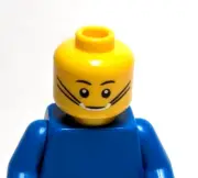 Lego - Minifigure Head - Dual Sided - Braces, Closed Eyes