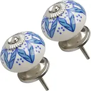 Ceramic Knob,Cabinet,Furniture Pull Handles,Door Pull,Drawer Pull Handle,2pcs Ceramic Knobs Vintage Knob Drawer Round Pull Handle Furniture Drawer Cupboard Wardrobe Dresser Door Decorative, 4