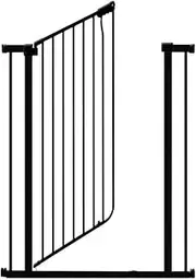 Safety Gate Encryption Extra Wide Freestanding Safety Fence Isolation Pet Gate Suitable for 58cm-211cm Wide, Size Customizable (Color : Black, Size : Width 116-127cm)
