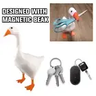 Magnetic Duck Key Holder Desktop Ornament Keychain Storage Rack Statues Decor