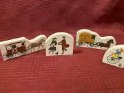 Cat's Meow Wooden Village...Accessories- People, Children, & Horse Drawn Wagons