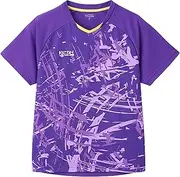 ヴィクタス(Victas) Victus 612503 Table Tennis Uniform, J.T.T.A (Japan Table Tennis Association) Certified Sweat-Absorbing Quick-Drying, Unisex, Streak Game Shirt, Violet, S