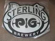 STERLING PIG BREWERY PA snuffler big gunz METAL TACKER SIGN craft beer brewing B
