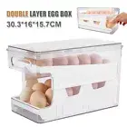 Automatic Scrolling Egg Rack Holder Storage Box Container Refrigerator 2-Tier AU