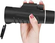 HD Prism Monocular Telescope, Waterproof High Power Monocular with Photography Adapter for Phone, Perfect for Bird Watching, Camping, Hiking