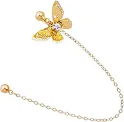 [COLLBATH] Fashionable Vintage Tassel Earrings Clip Earrings Women Gold Rose Gold