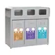 不鏽鋼三分類資源回收桶 :TH3-90S: 垃圾桶 分類桶 廚餘桶 環保 清潔箱
