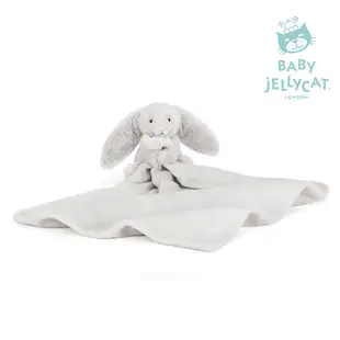 Jellycat雲灰銀兔安撫巾