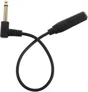 PHENOFICE Right Angled Male to Female Audio Extension Cable Durable Microphone Guitar Cable for Seamless Connectivity Compatible with Various Devices