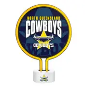 North QLD Queensland Cowboys NRL Team Light Up Neon Bar Sign