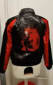 Disney Marvel Black Widow Reversible Jacket Youth Sz 13 Full Zip Pockets NWT
