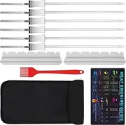 Grill Skewers | Reusable Metal Skewers,Stainless Steel Non-Stick Rotating Locking BBQ Tools for Cooking Outdoor Skewering Vegetable Camping Shrimp Meat