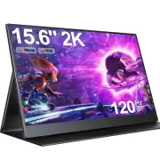 120Hz Gaming Monitor UPERFECT 15.6" 2K Portable Monitor USB-C Monitor 100%sRGB