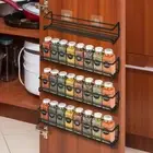 4PCS Kitchen Spice Rack Wall Mount Cabinet Shelves Jar Bottle Storage Organizer