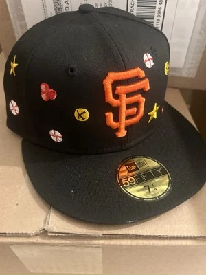 New Era San Francisco Giants Holiday All Black 59Fifty Sz7 1/4